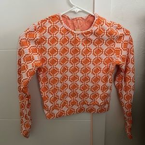 Free People Seea cropped rash guard size M